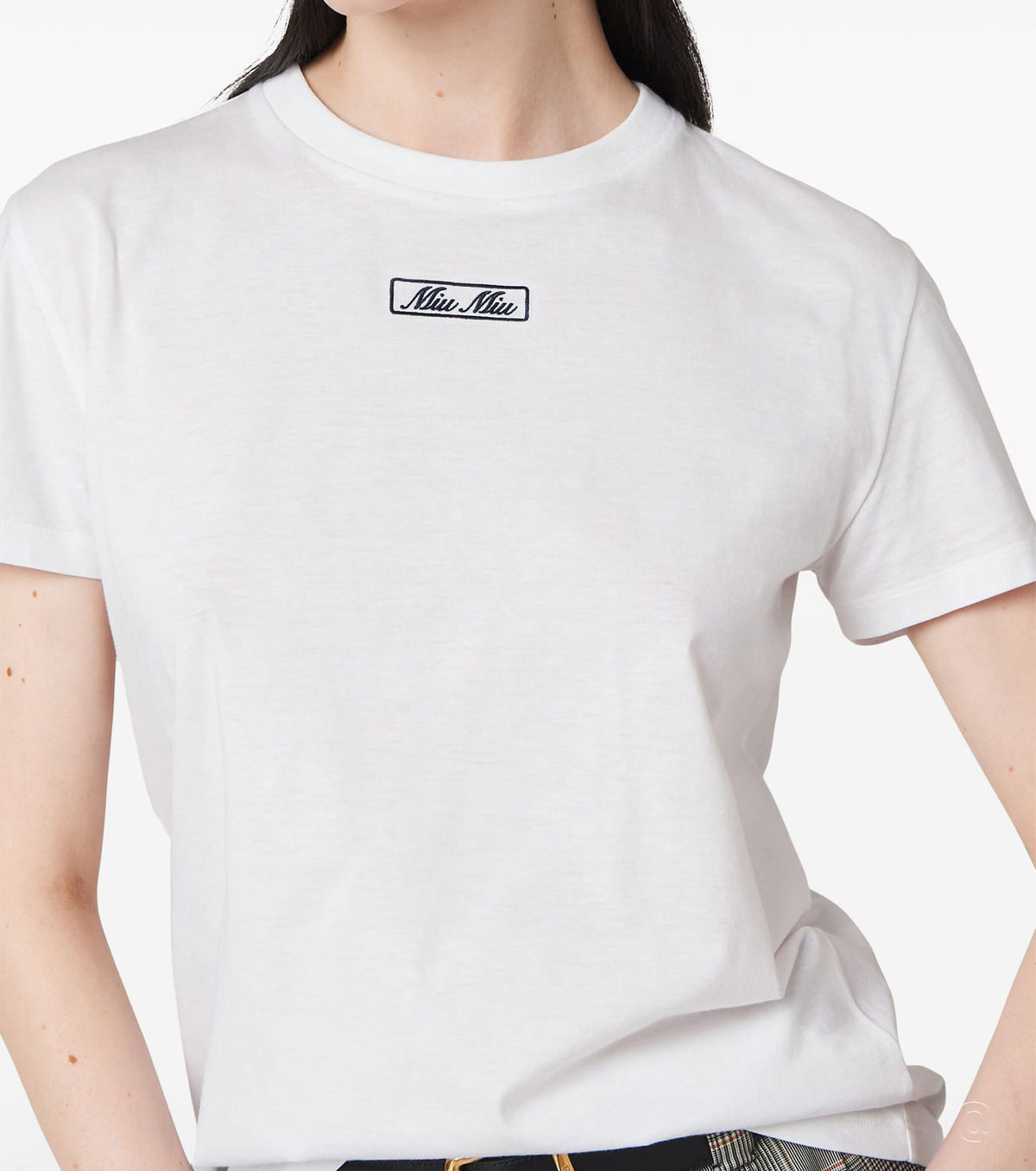 Embroidered Cotton T-Shirt MIU5011W