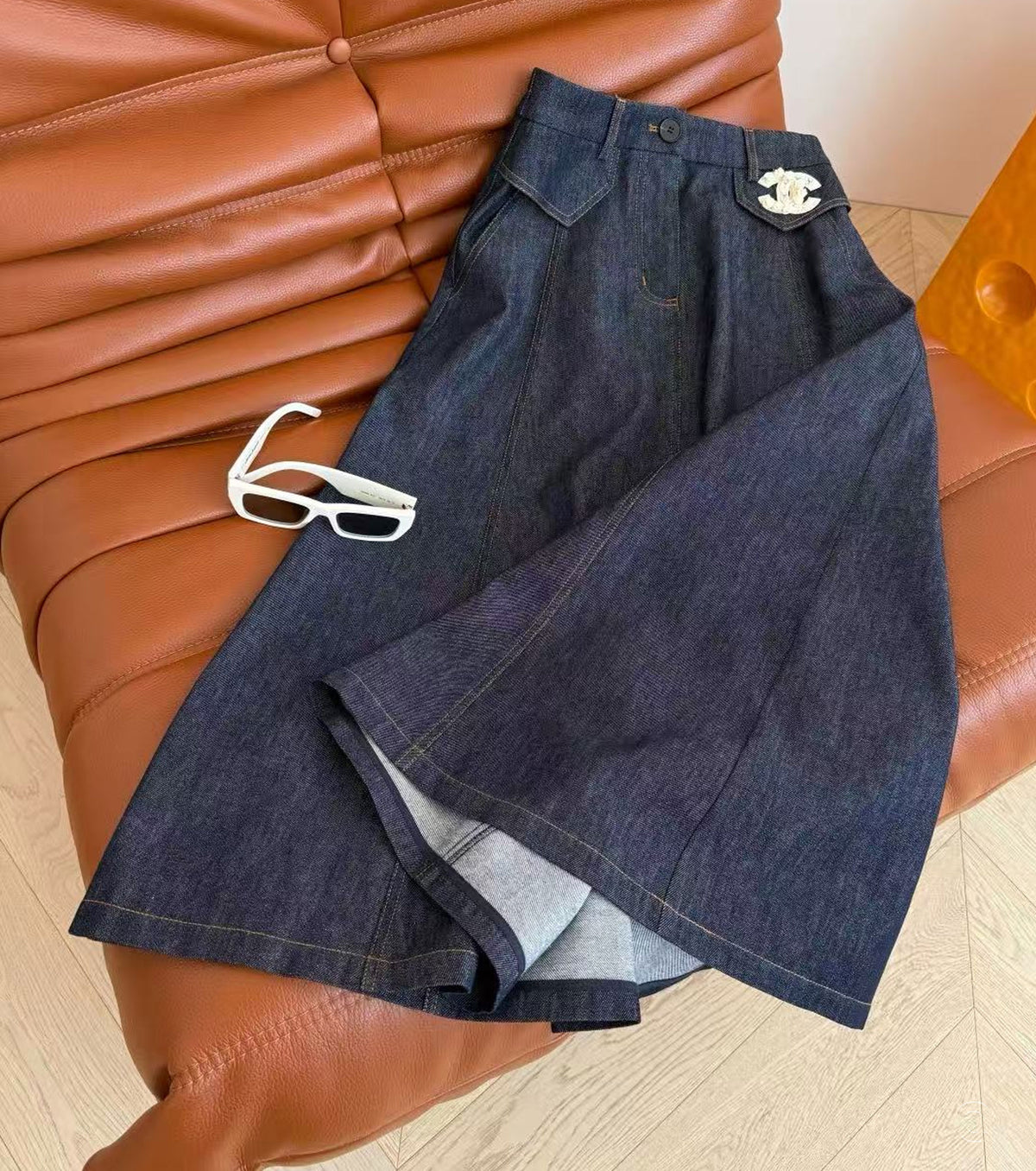 Дълга дънкова пола