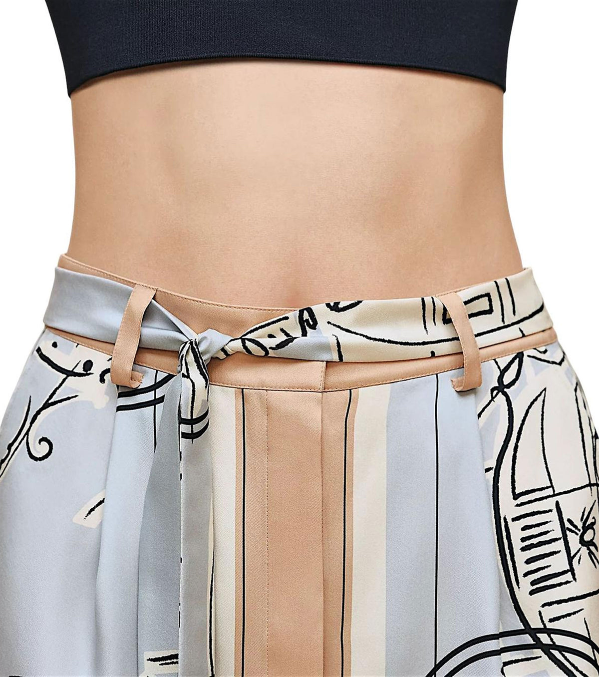 "Ex-Libris a Main Levee" buttoned skirt