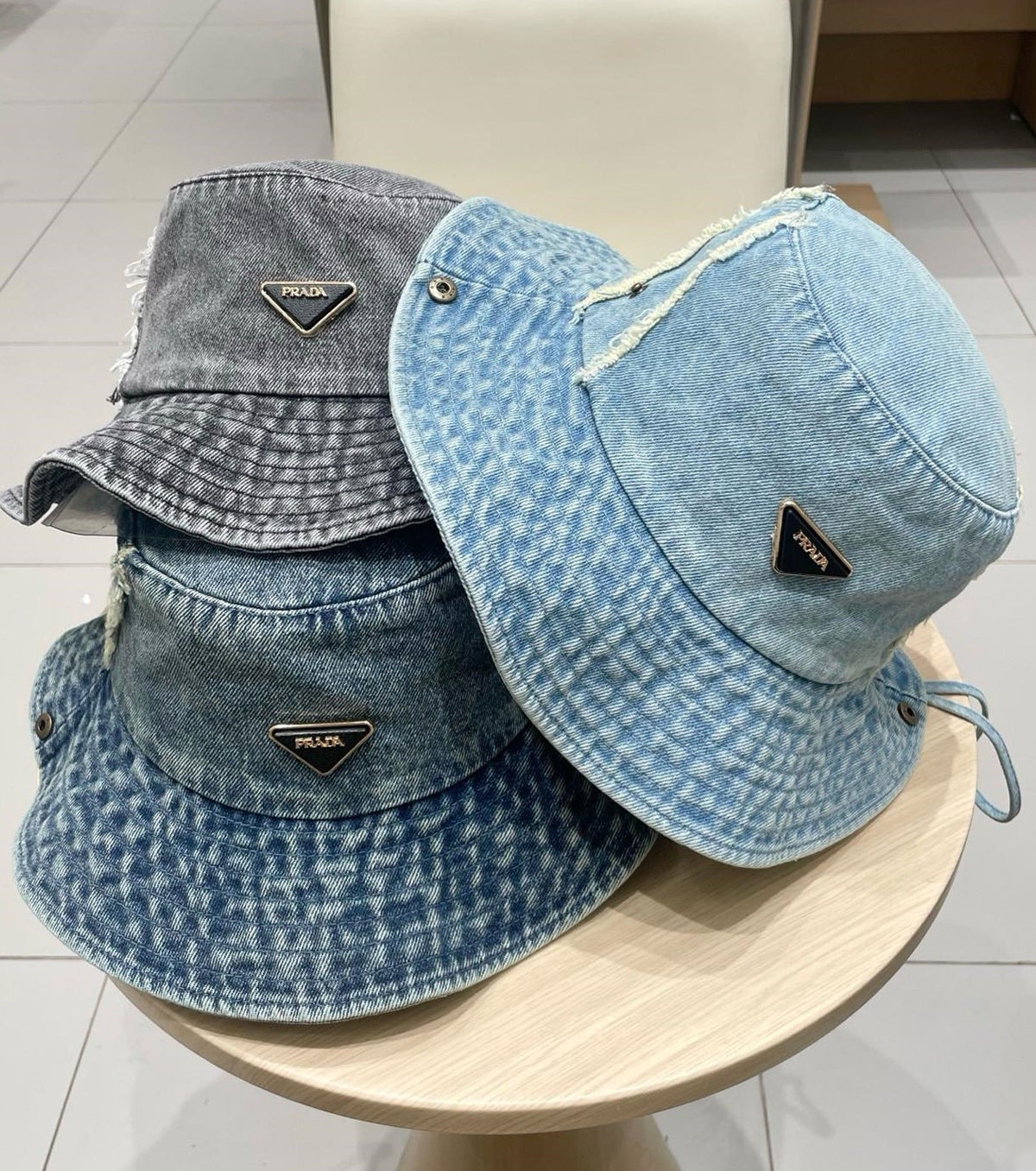 Denim bucket hat
