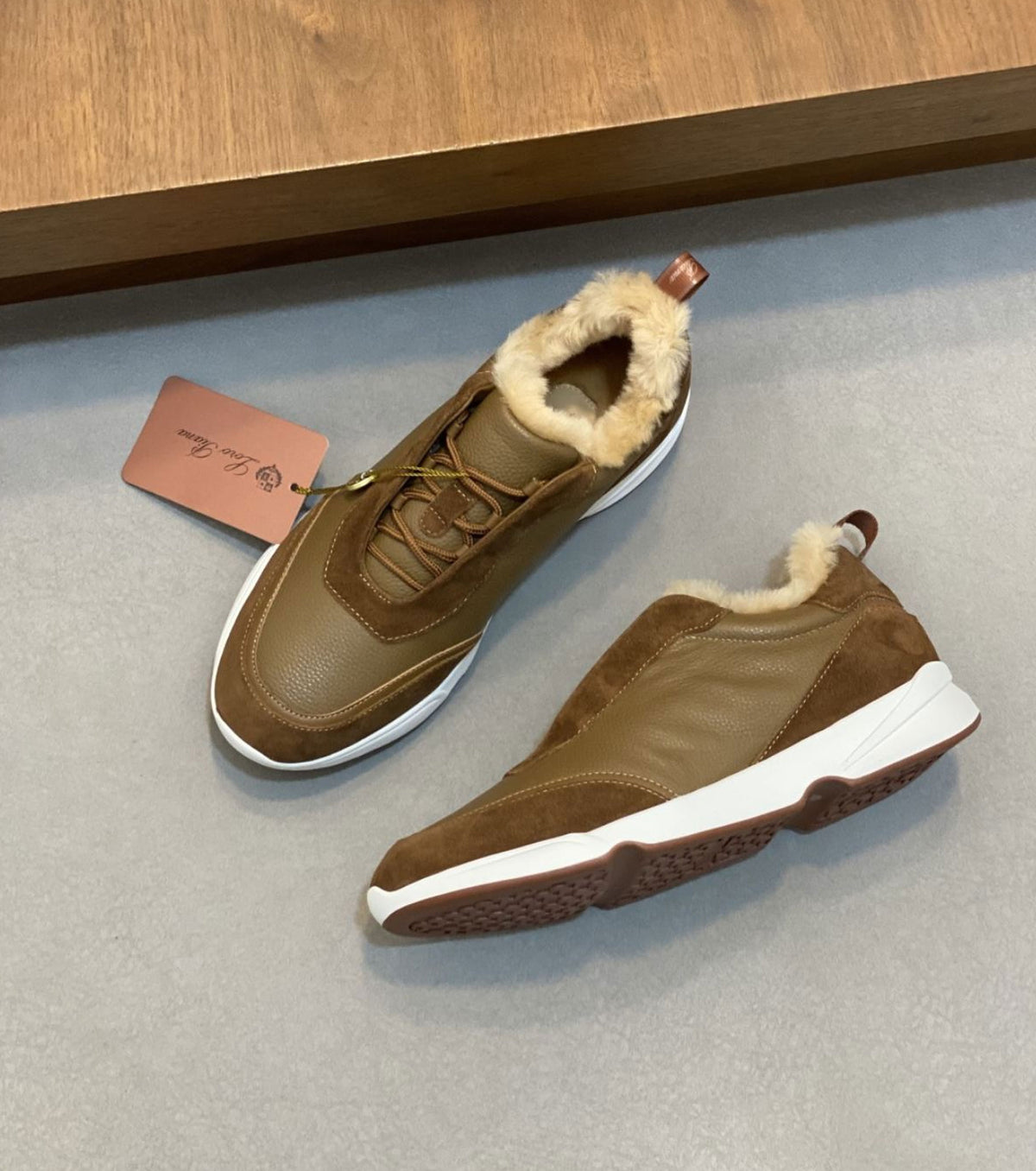 Modular Walk Leather and Suede Sneakers