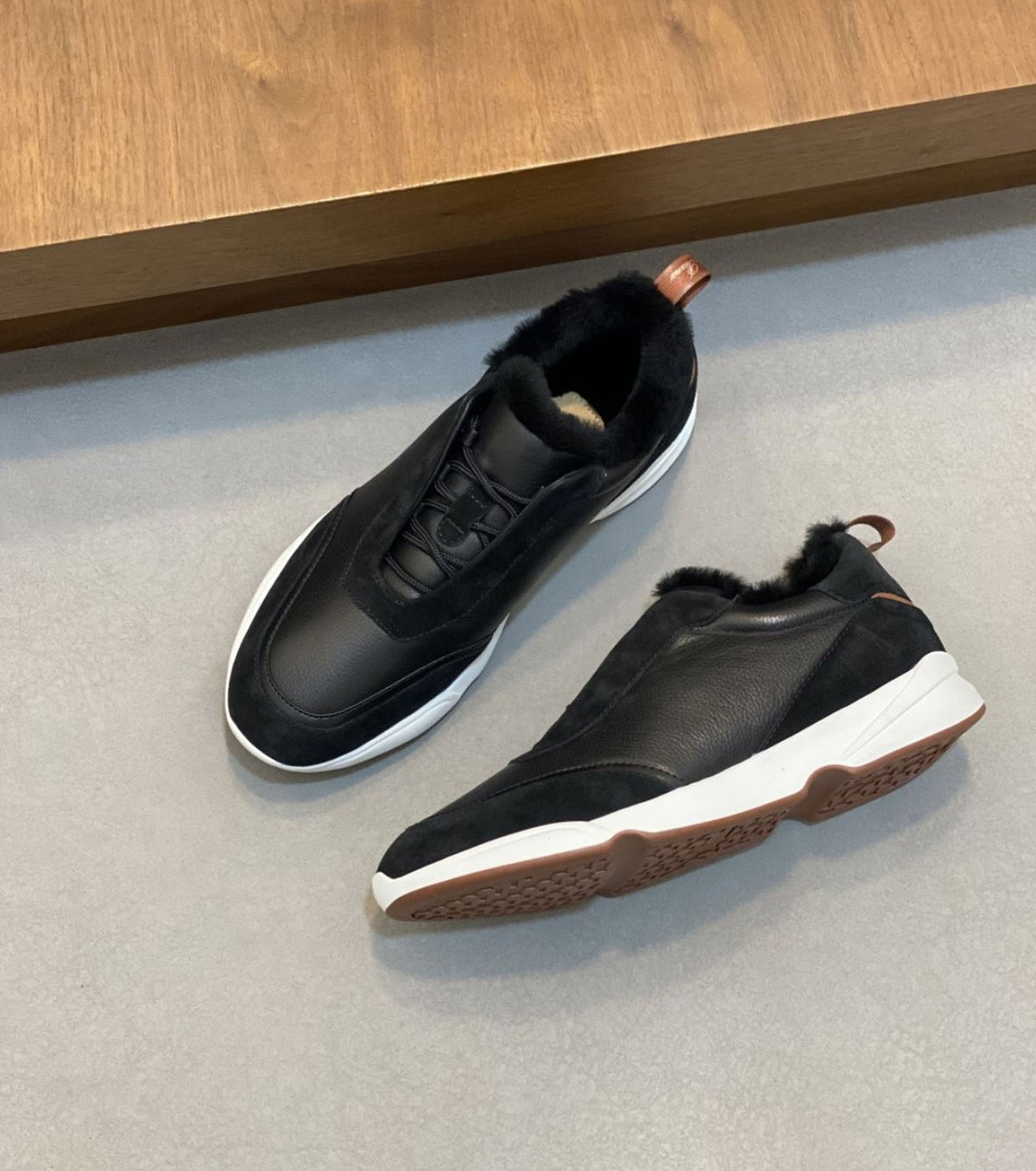 Modular Walk Leather and Suede Sneakers