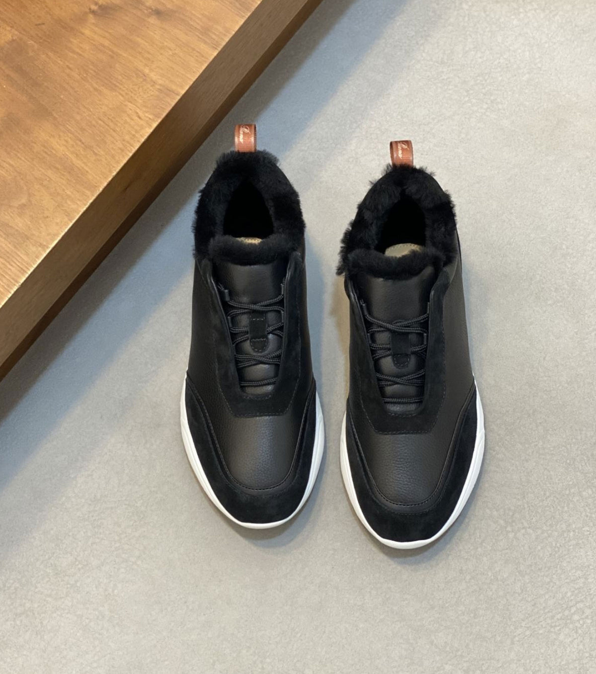 Modular Walk Leather and Suede Sneakers