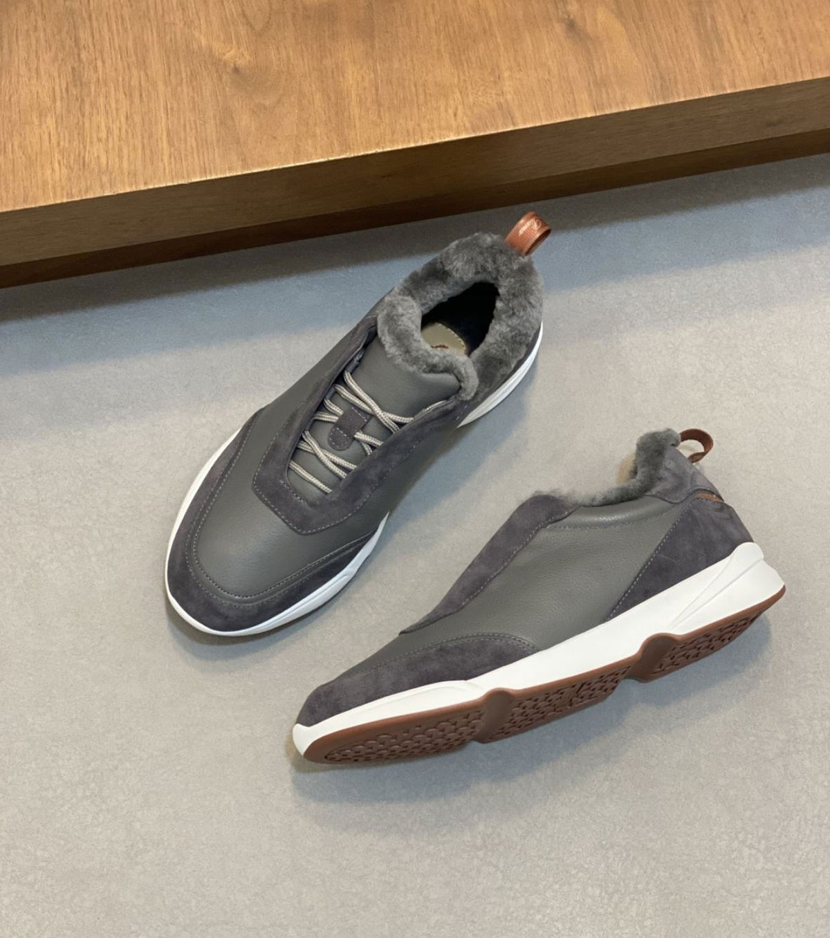 Modular Walk Leather and Suede Sneakers