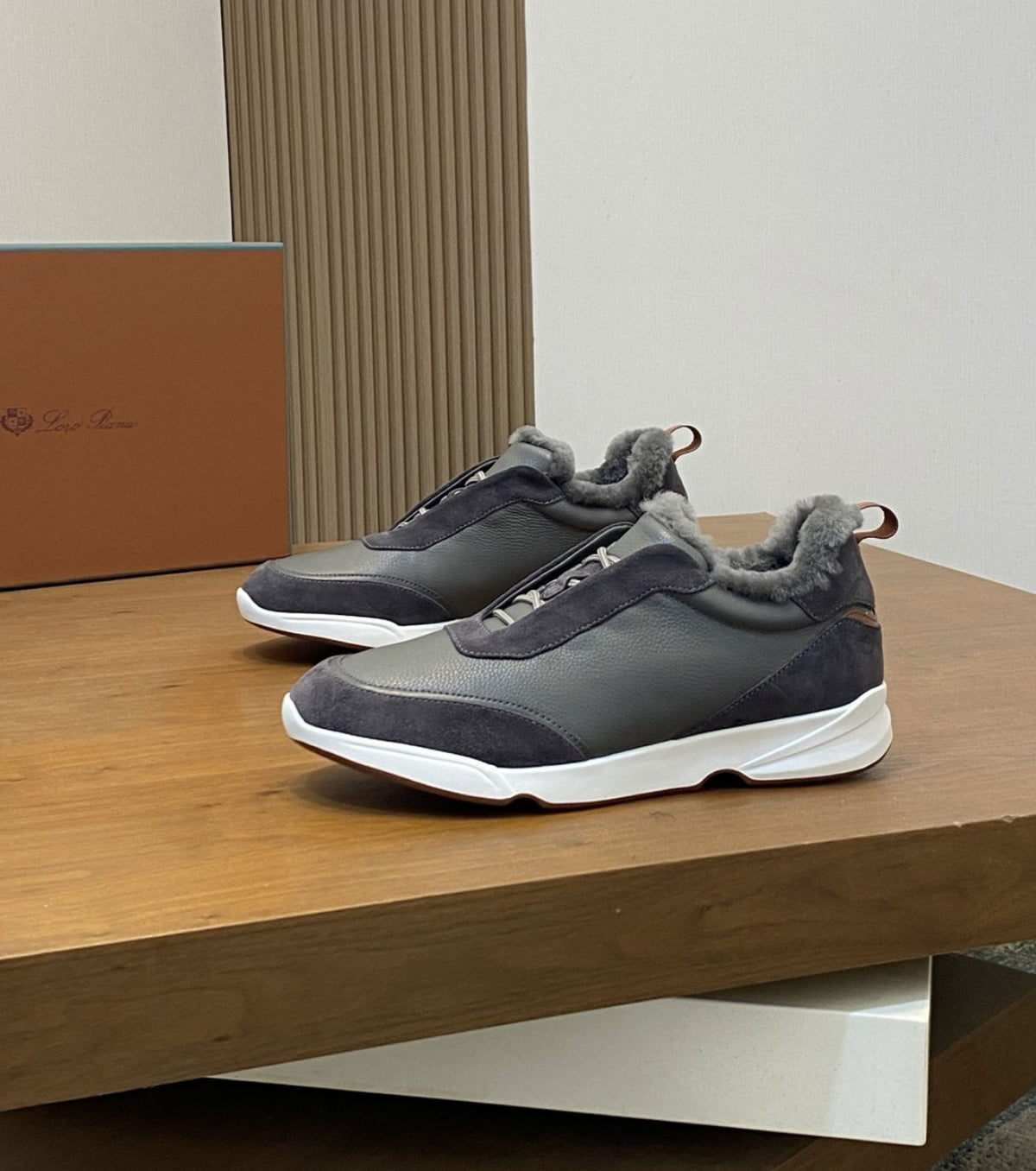 Modular Walk Leather and Suede Sneakers