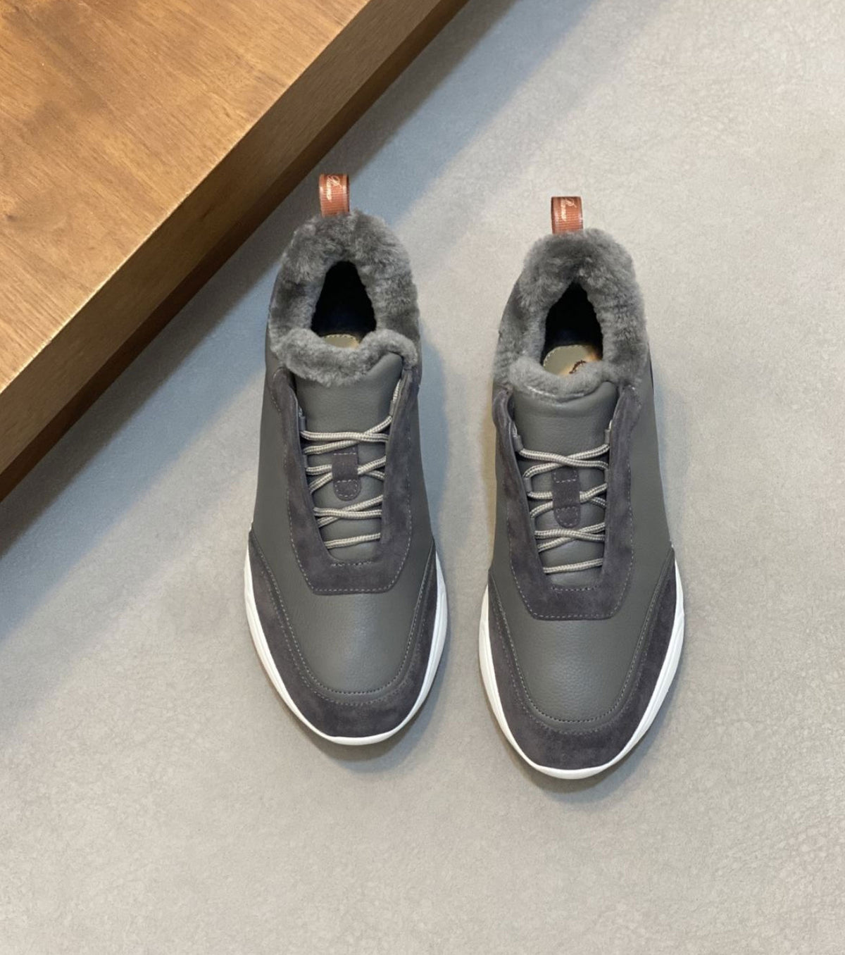 Modular Walk Leather and Suede Sneakers