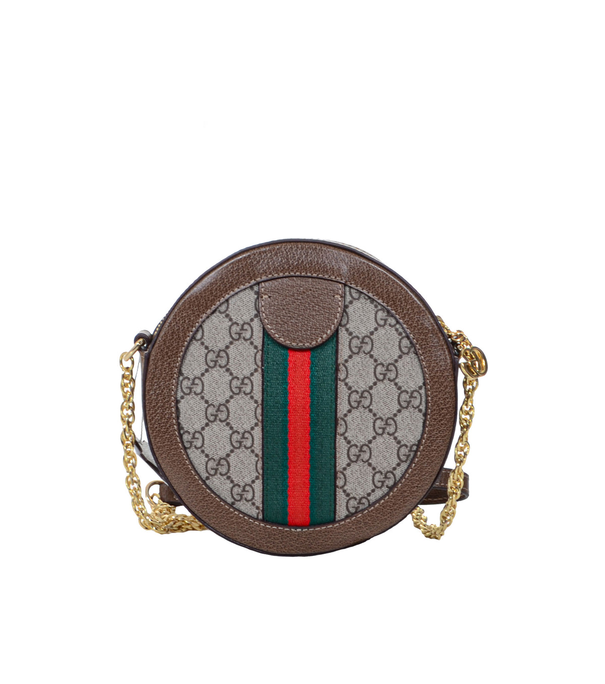 Ophidia Round Leather Shoulder bag