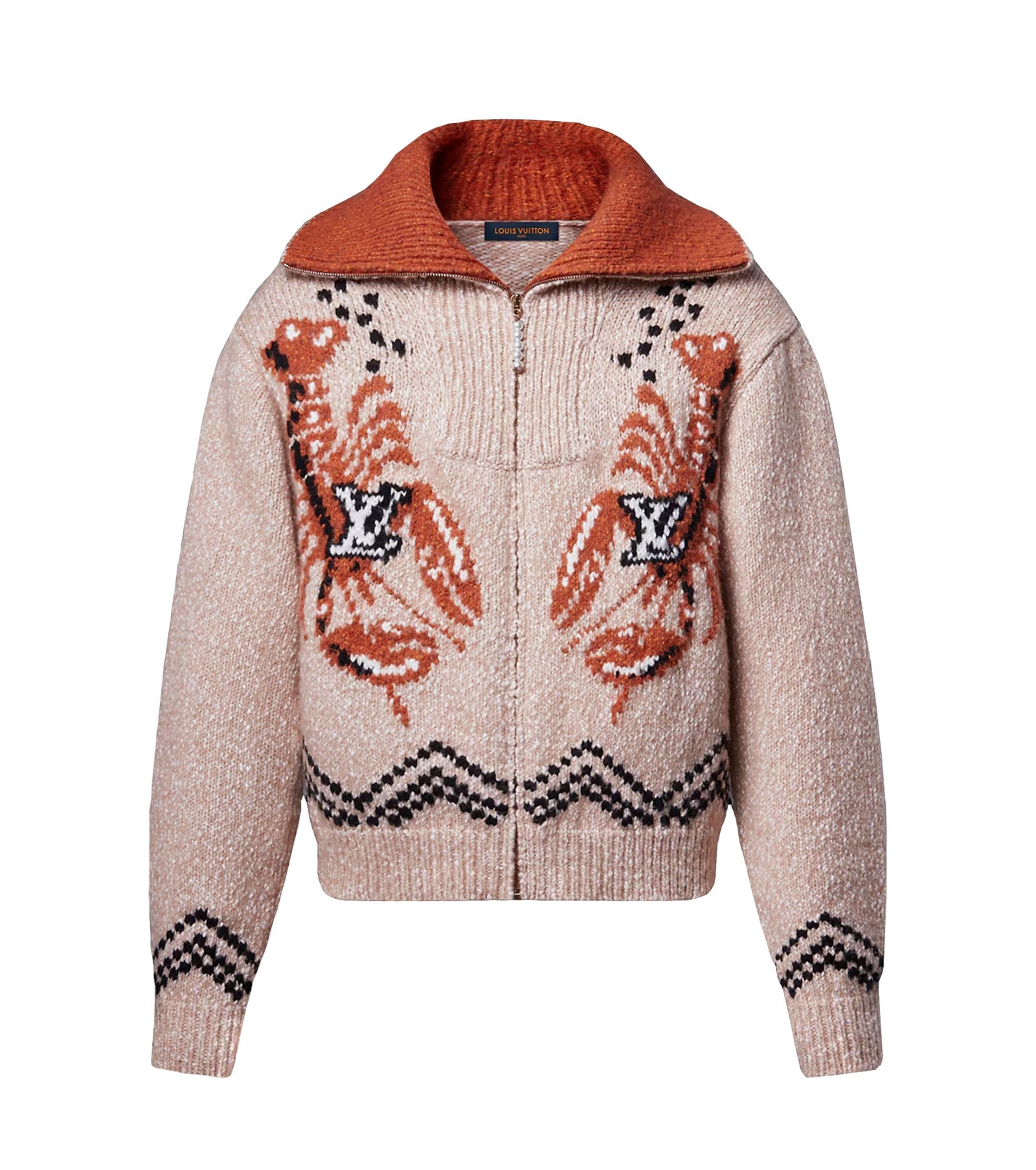 Плетена жилетка с цип