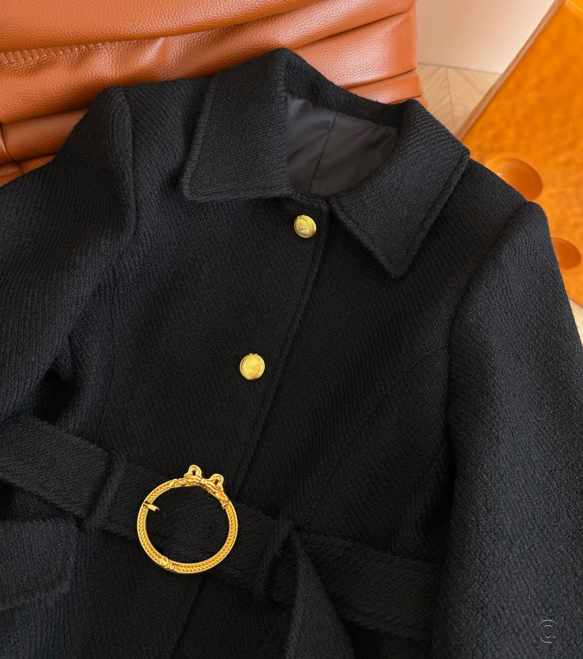 Women belted coat