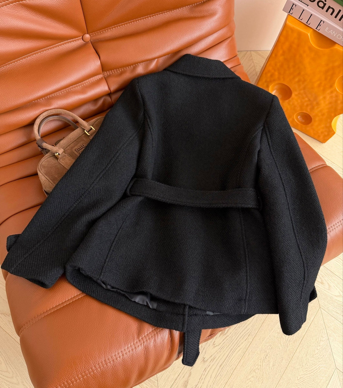 Women belted coat