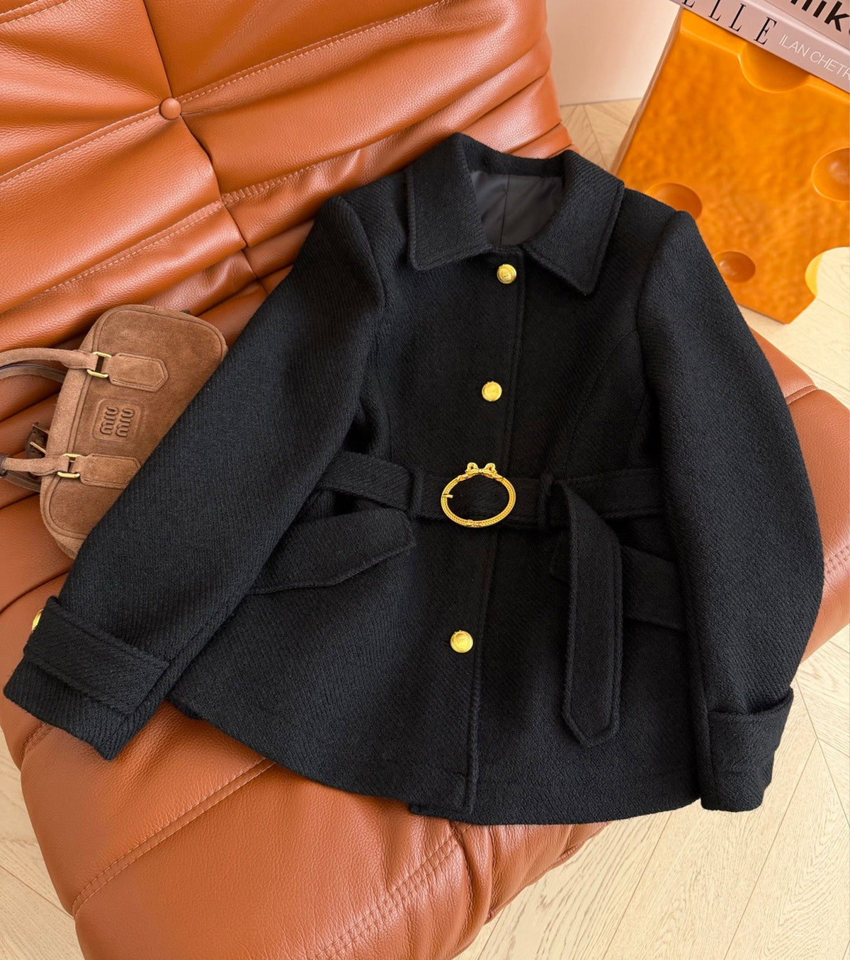 Women belted coat