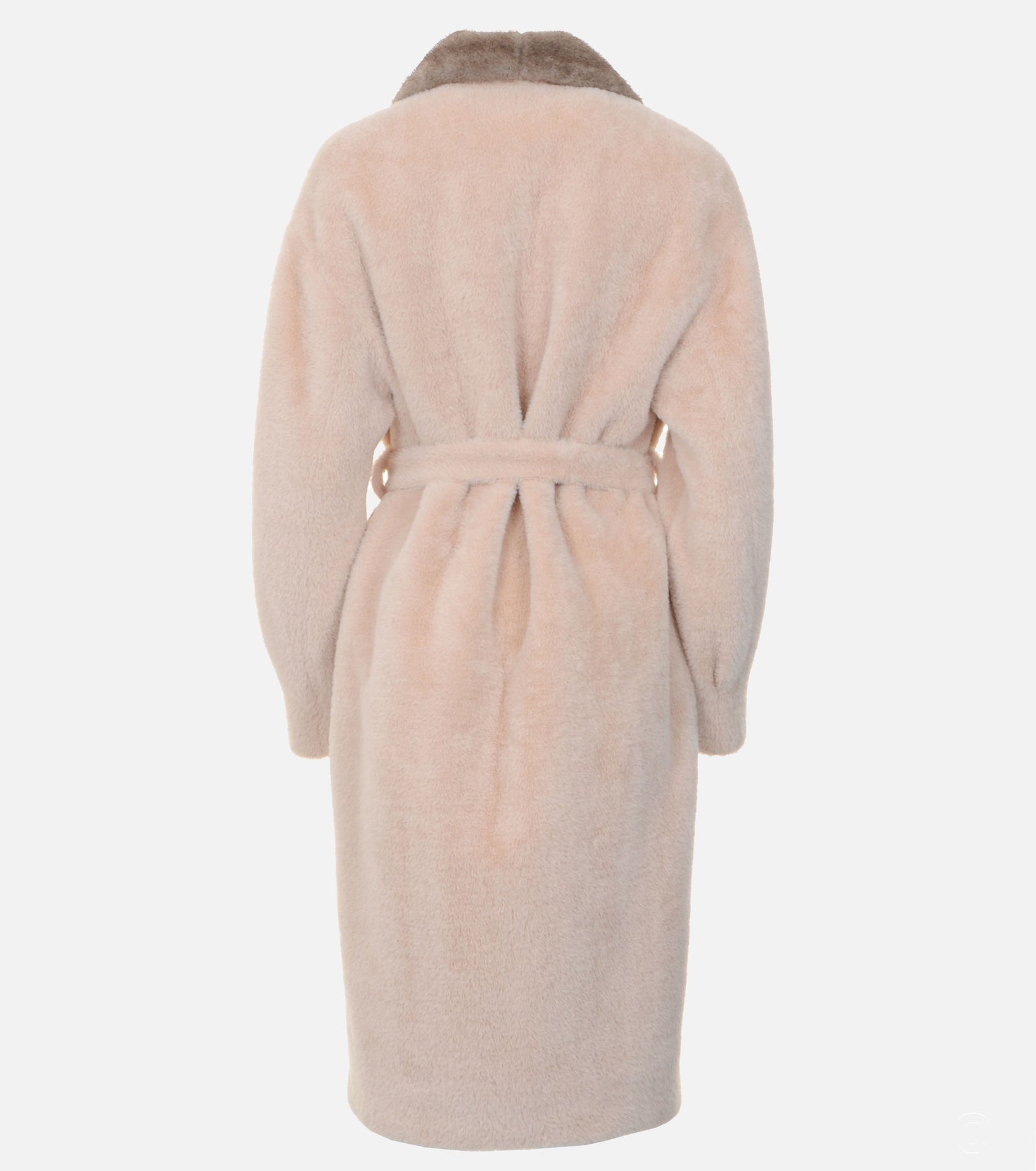 Дамско палто от Алкантара от вълна от лама