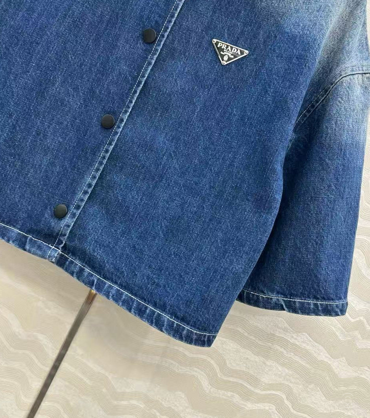 Дамска къса дънкова риза