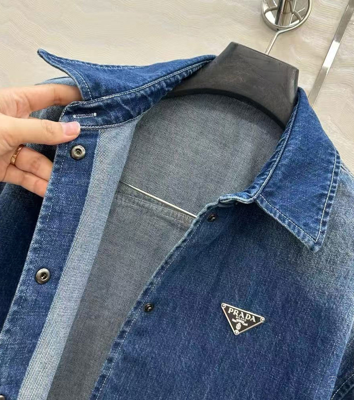 Дамска къса дънкова риза