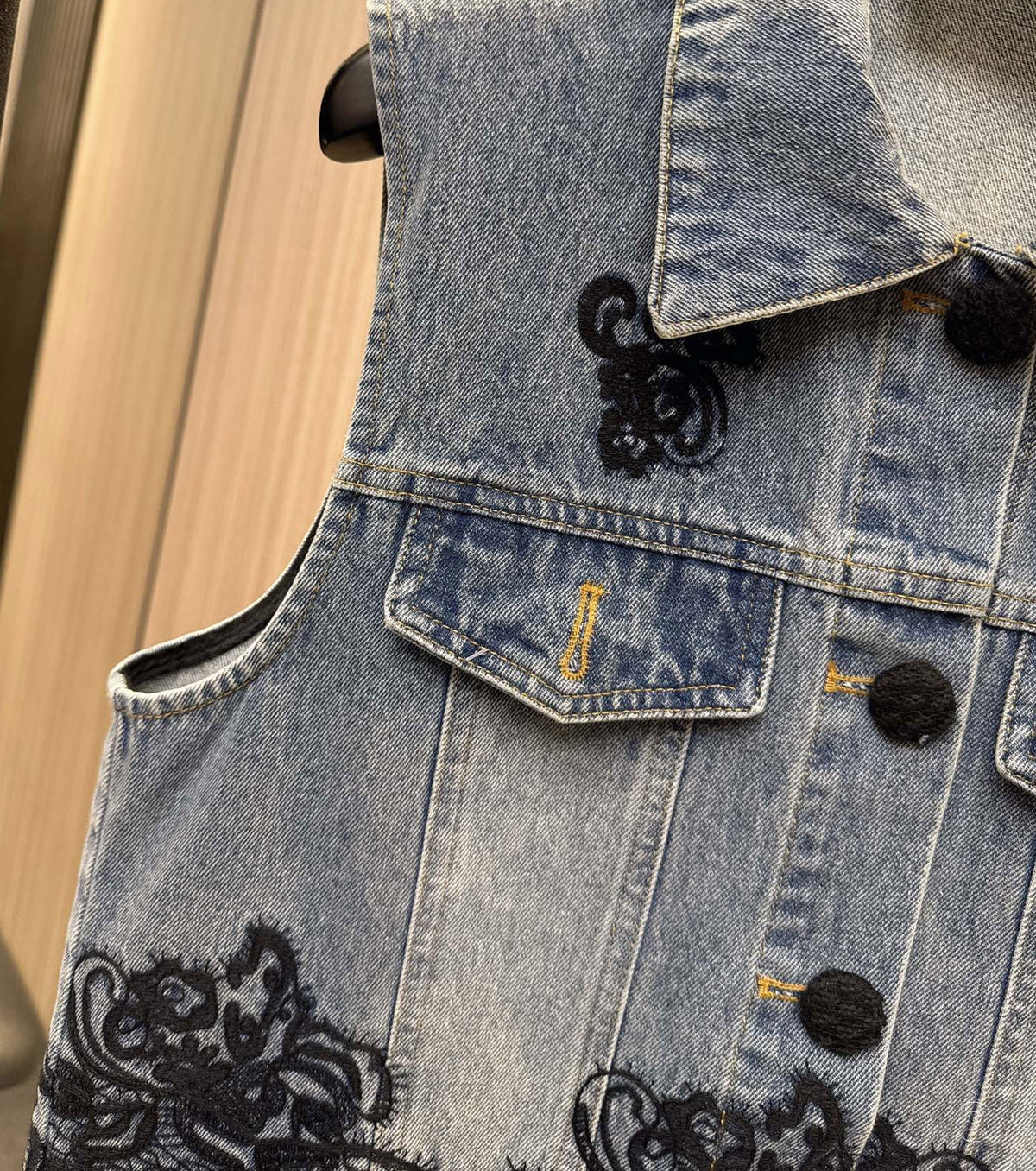 Дамски дънков елек