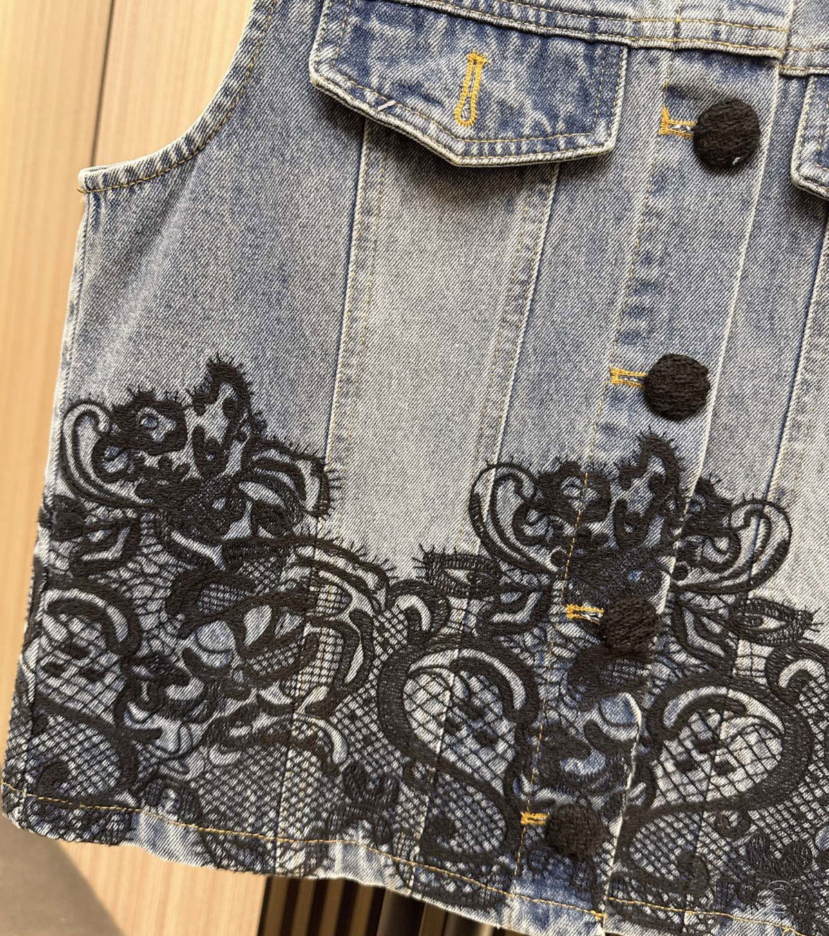 Дамски дънков елек