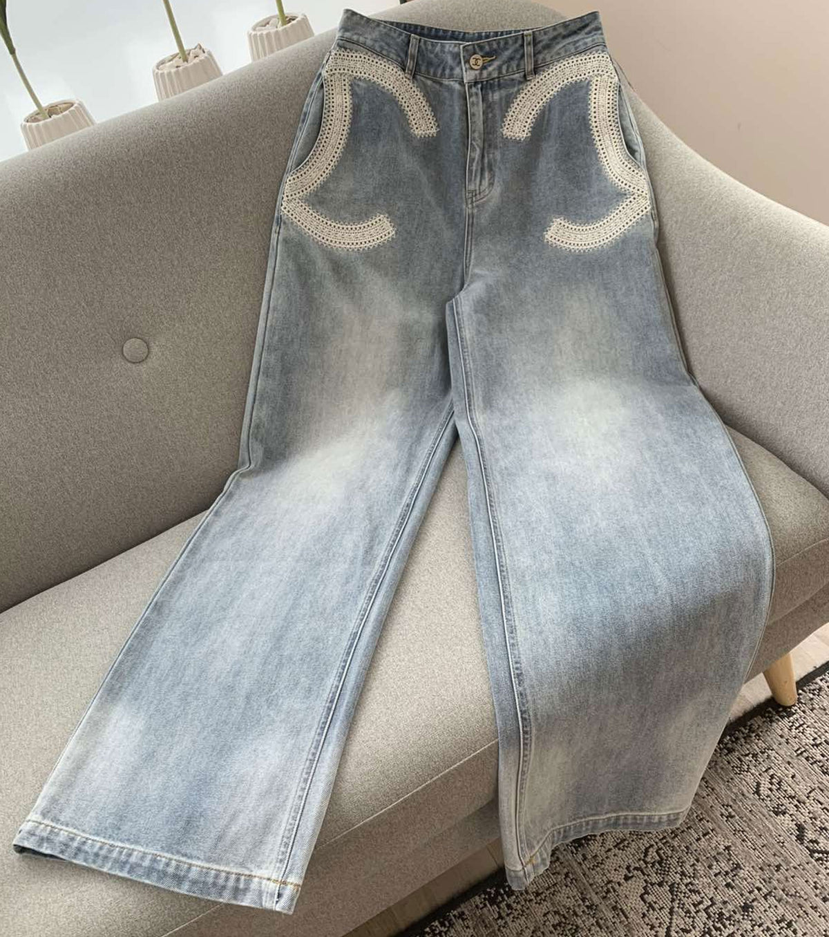 Wide leg jeans