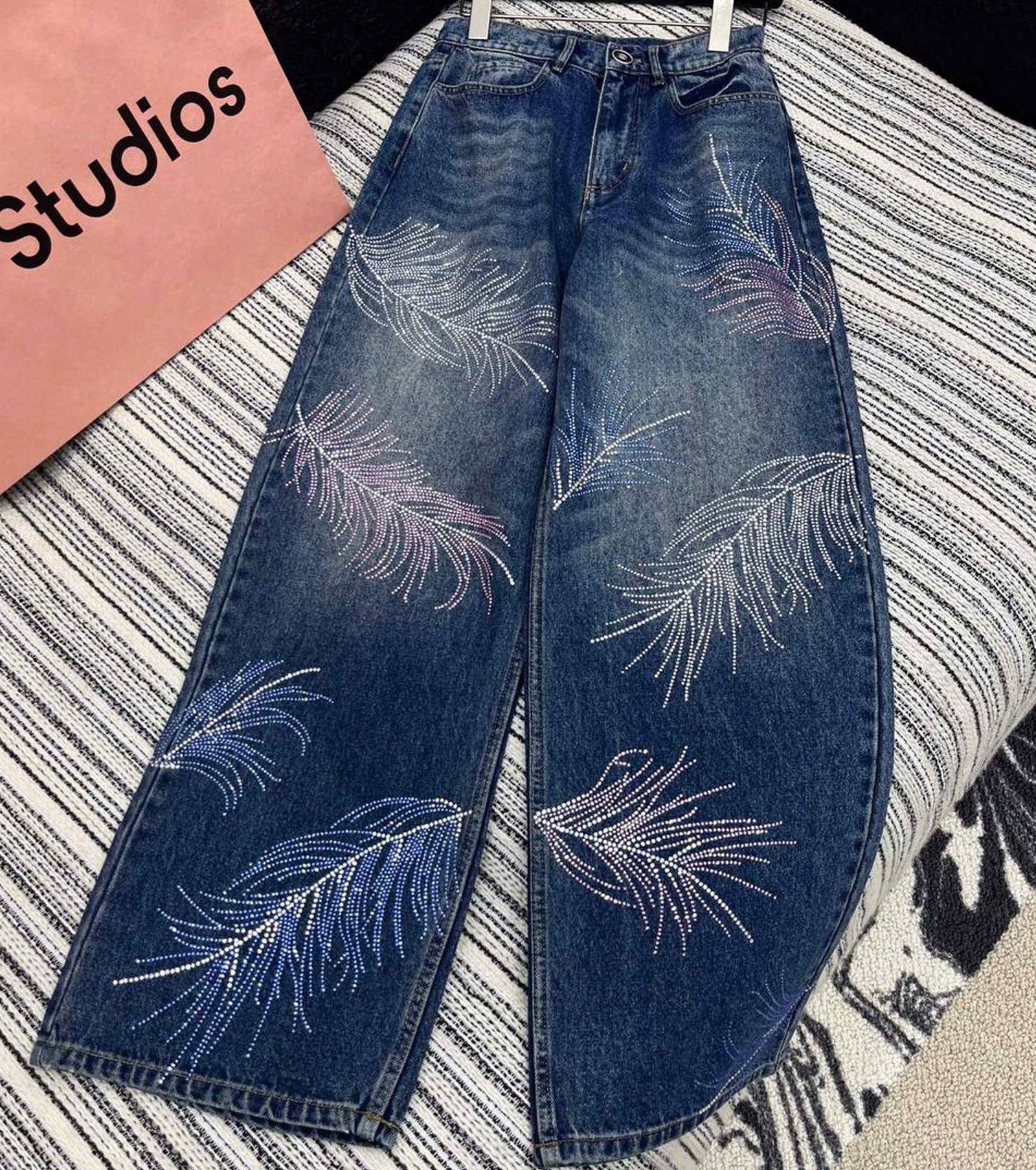 Rhinestones Jeans