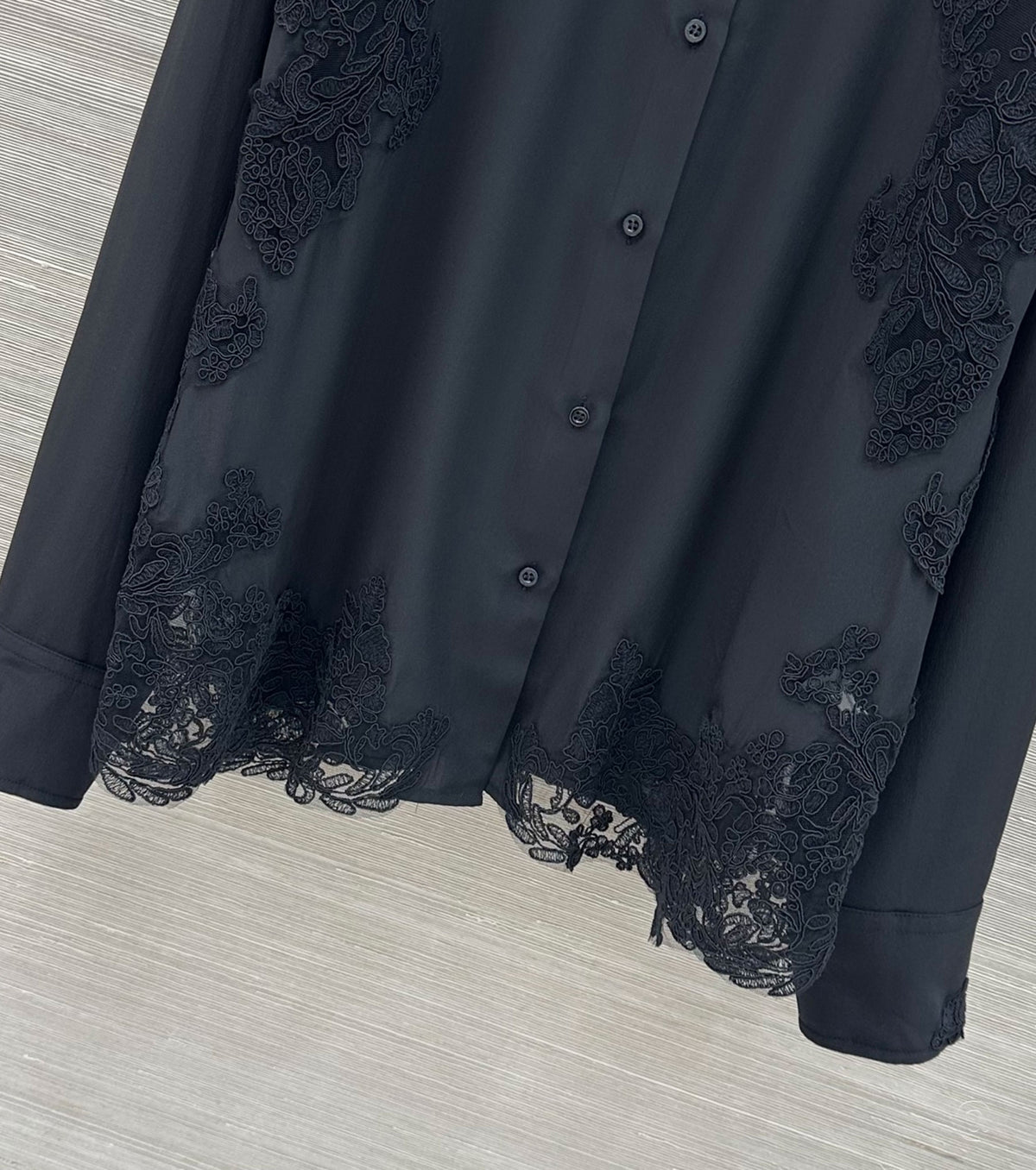 Embroidered silk shirt