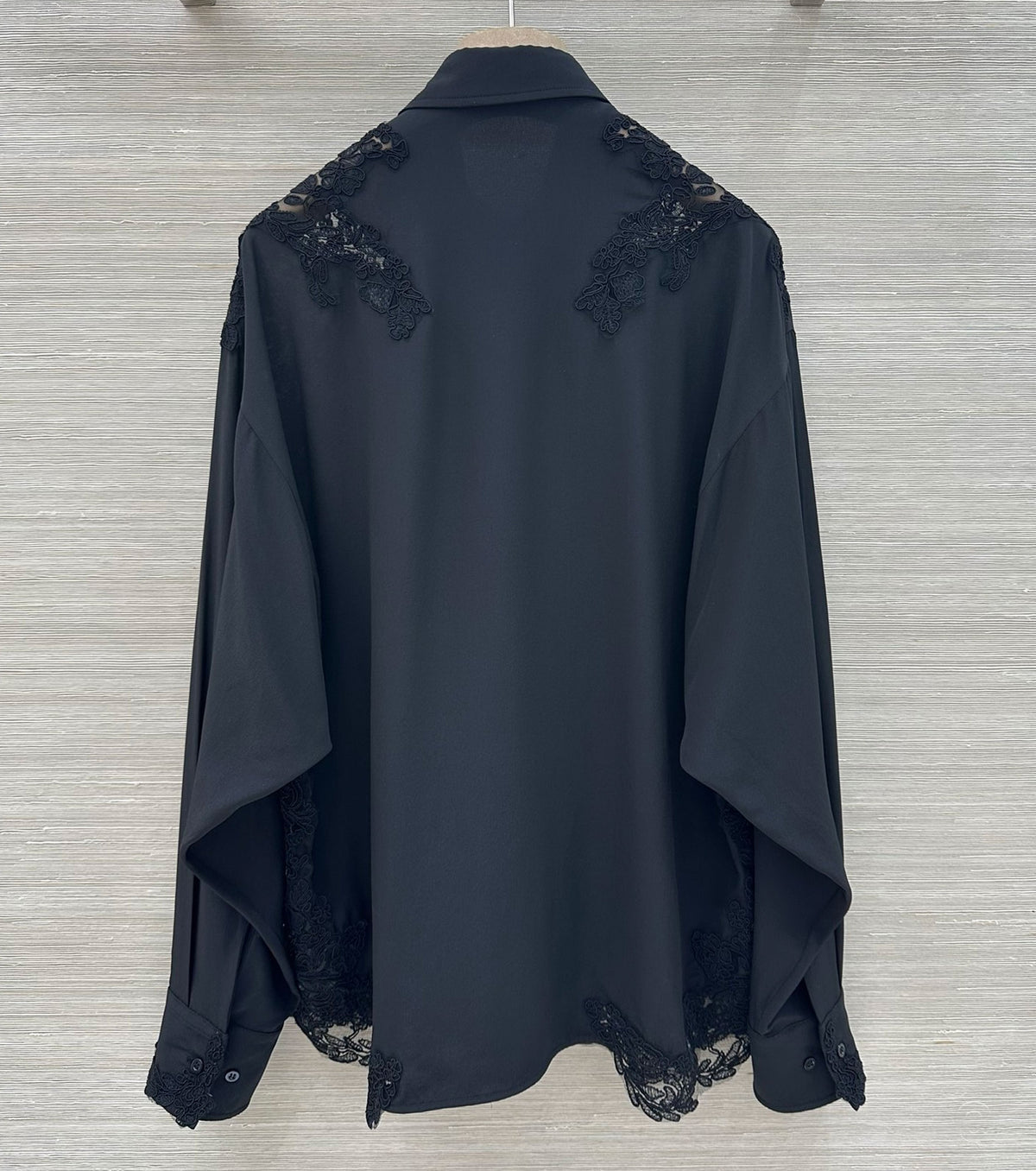 Embroidered silk shirt