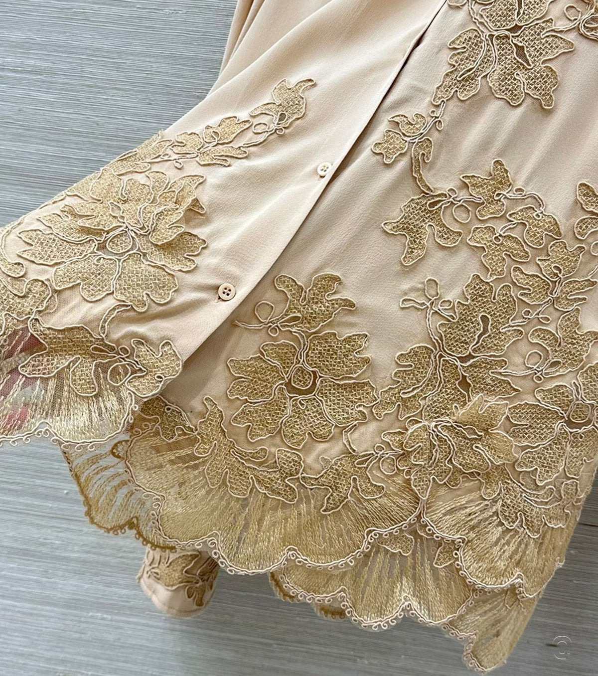 Embroidered silk shirt