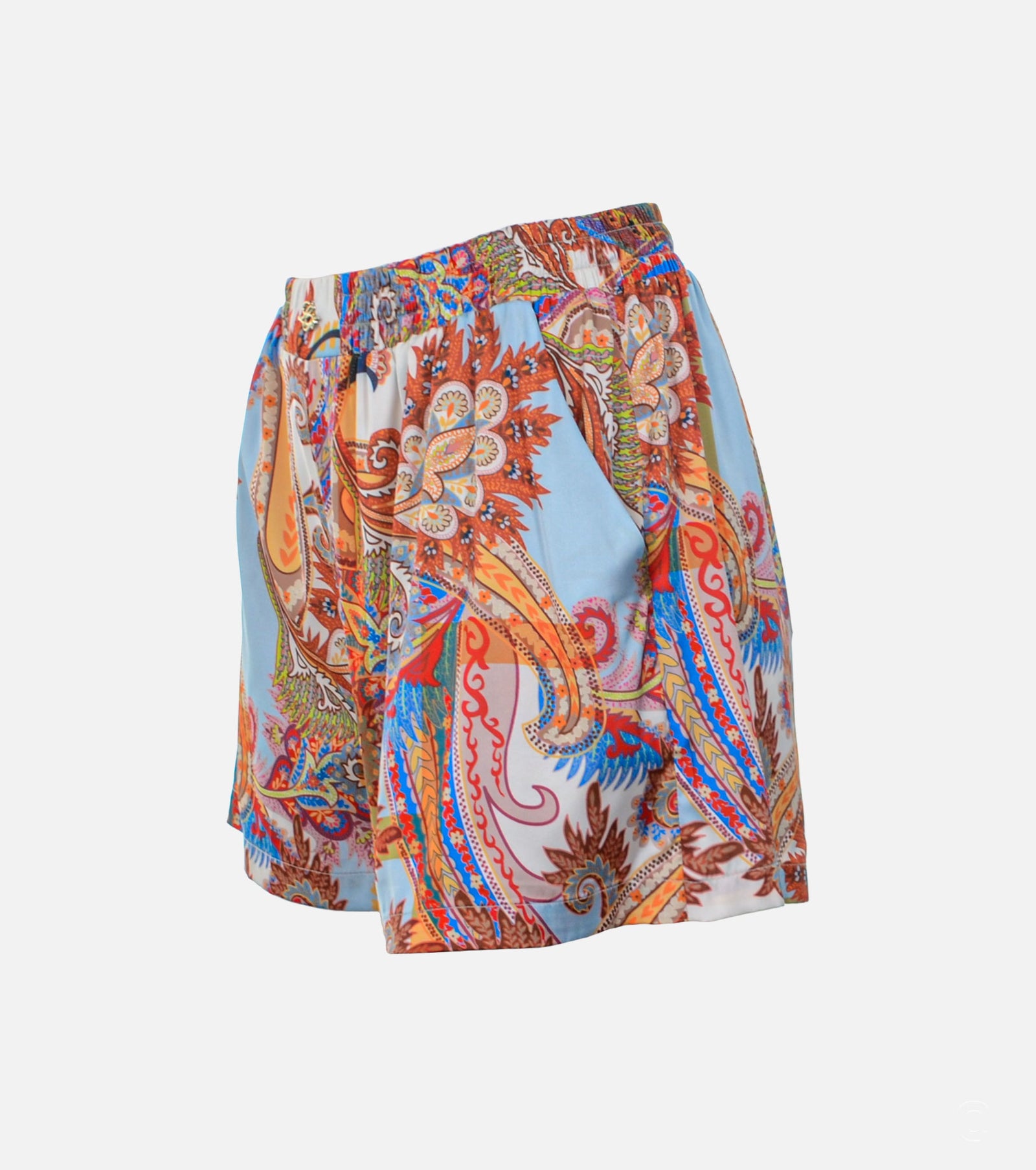 Дамски къси панталони с пейсли принт