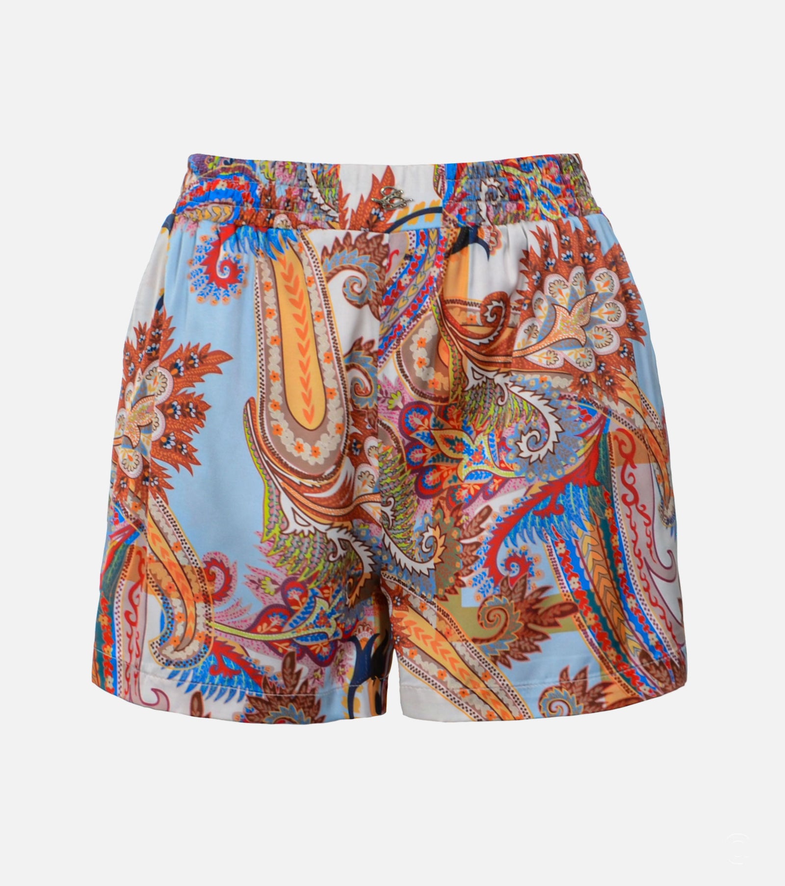 Дамски къси панталони с пейсли принт