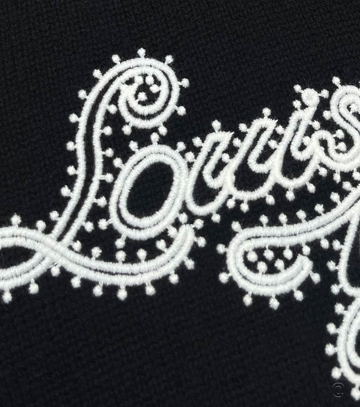 Embroidered Signature Knit Top