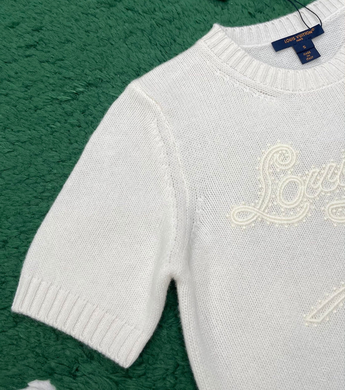 Embroidered Signature Knit Top