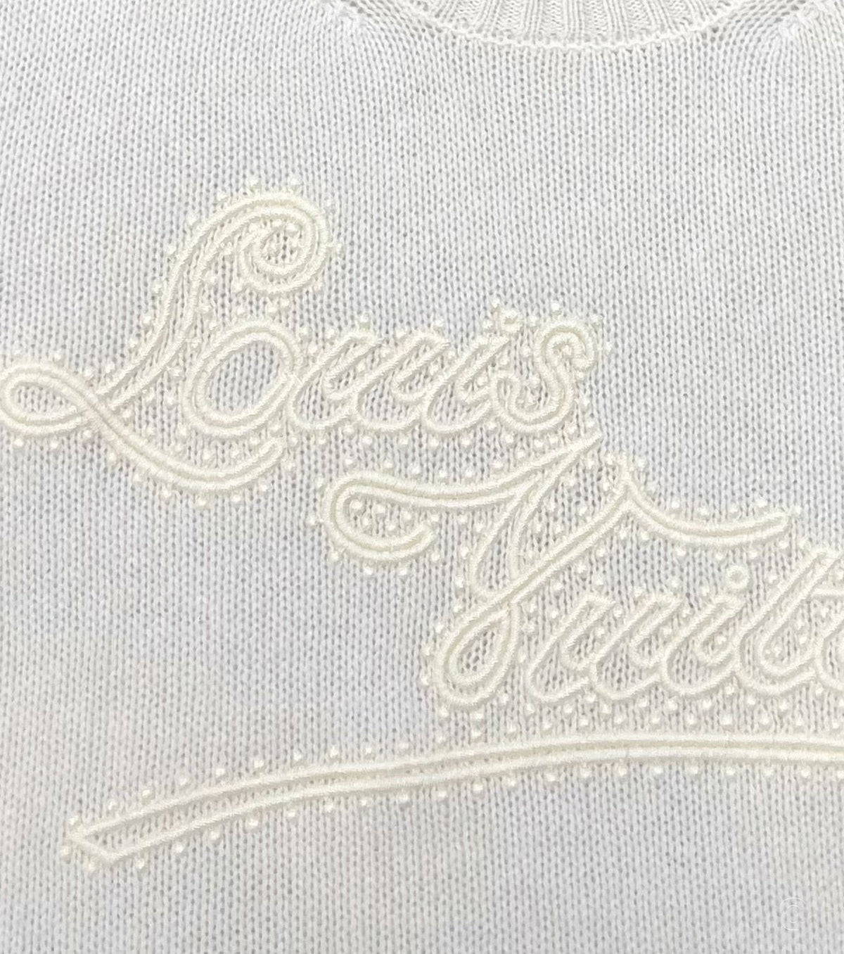 Embroidered Signature Knit Top